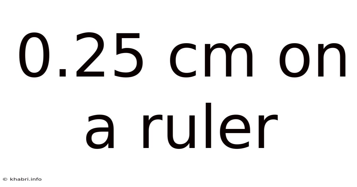 0.25 Cm On A Ruler