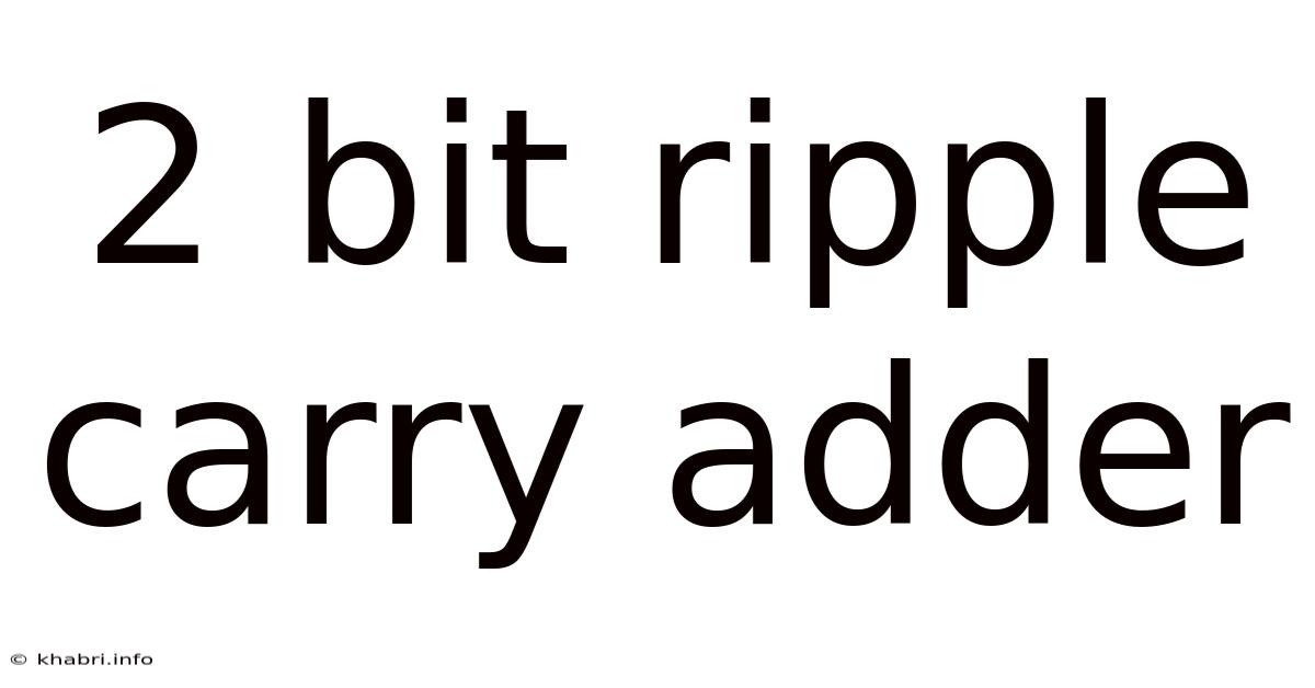 2 Bit Ripple Carry Adder