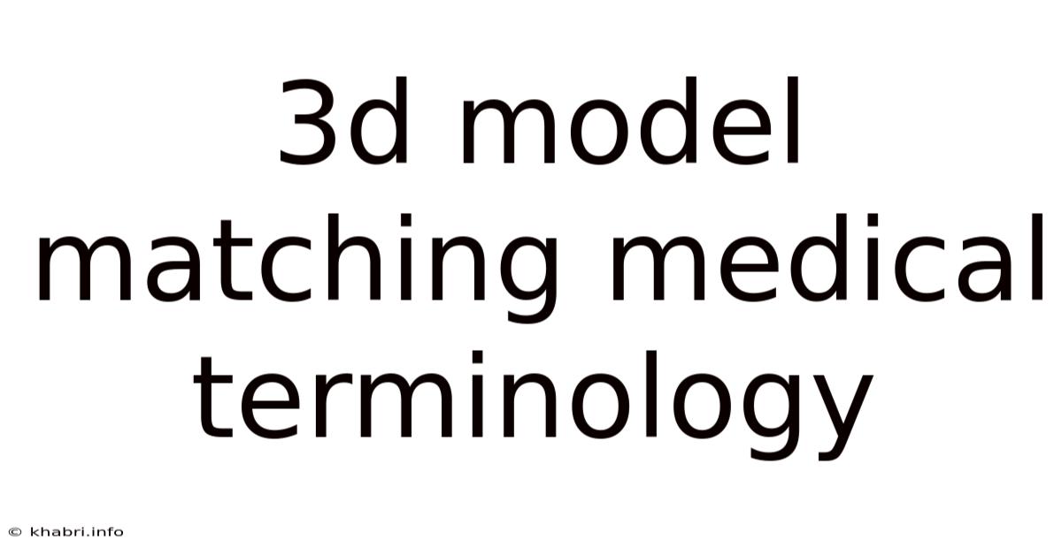 3d Model Matching Medical Terminology