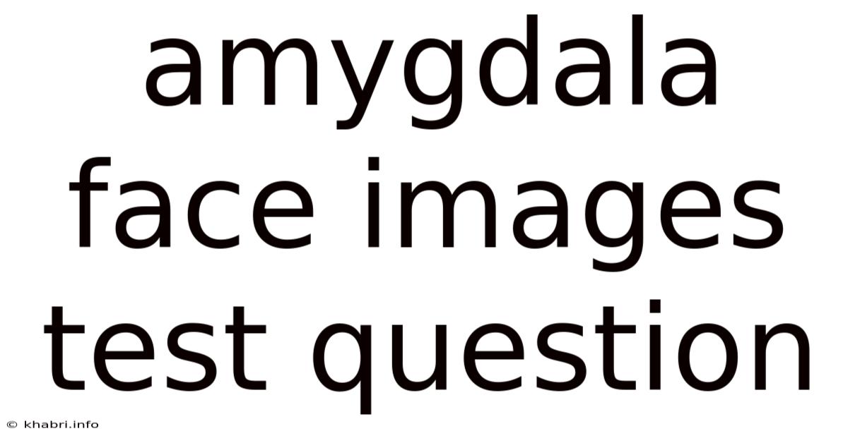 Amygdala Face Images Test Question