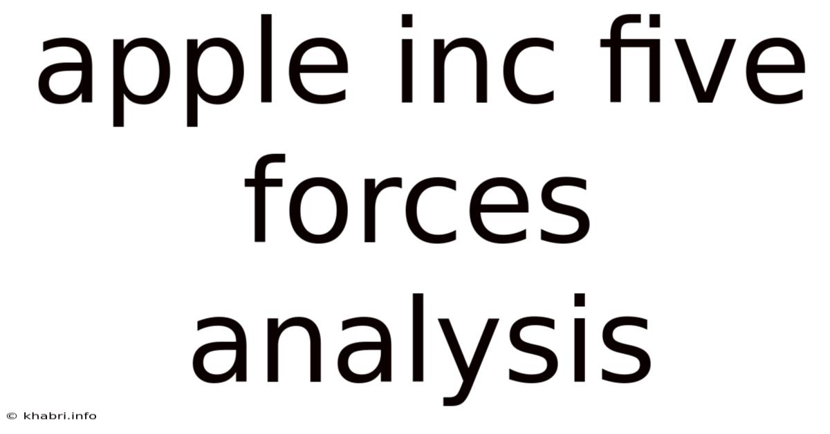 Apple Inc Five Forces Analysis