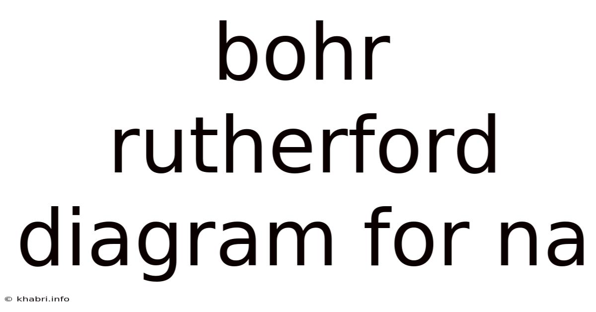 Bohr Rutherford Diagram For Na