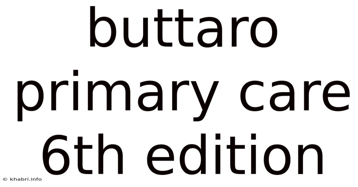Buttaro Primary Care 6th Edition