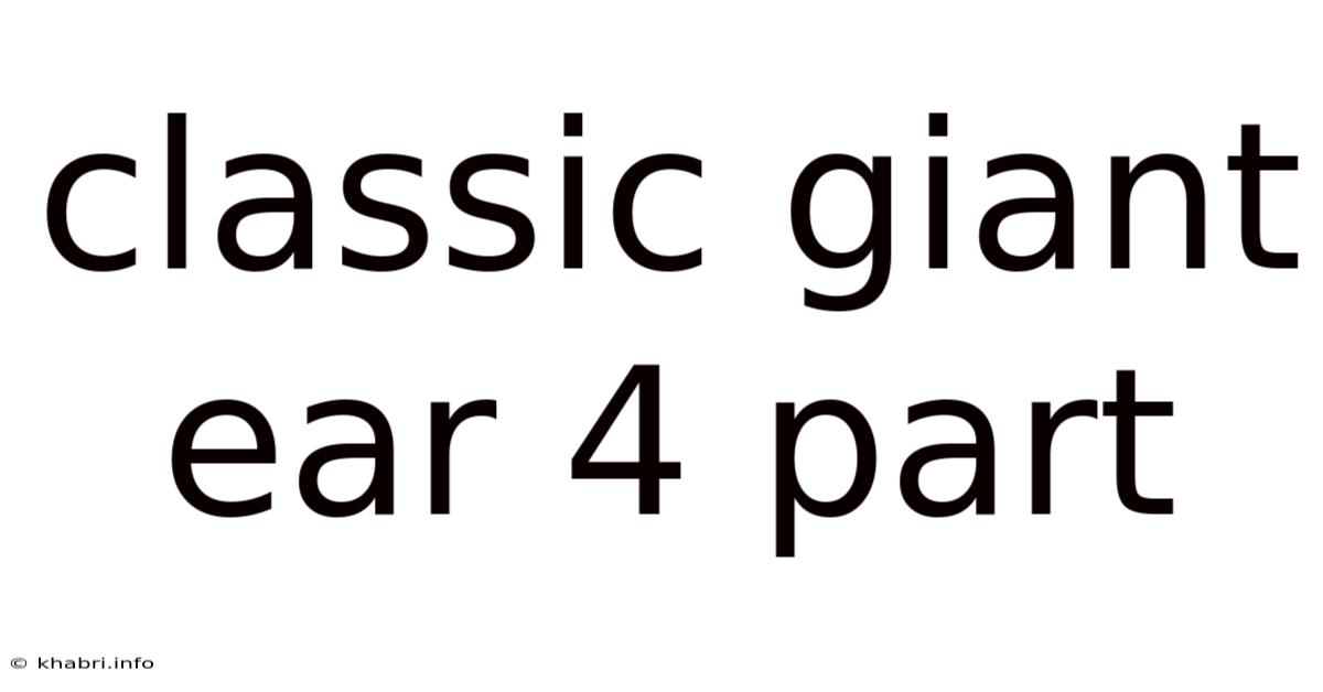 Classic Giant Ear 4 Part