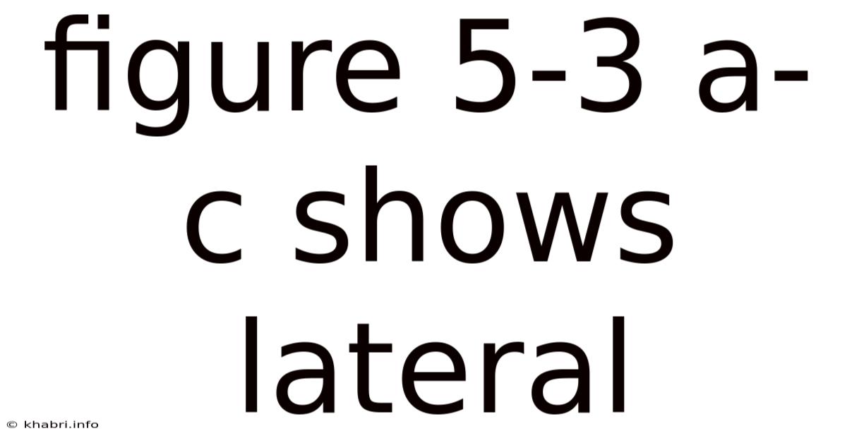 Figure 5-3 A-c Shows Lateral