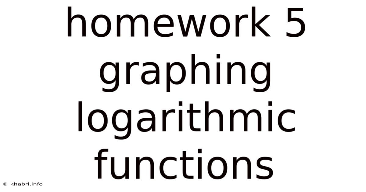 Homework 5 Graphing Logarithmic Functions