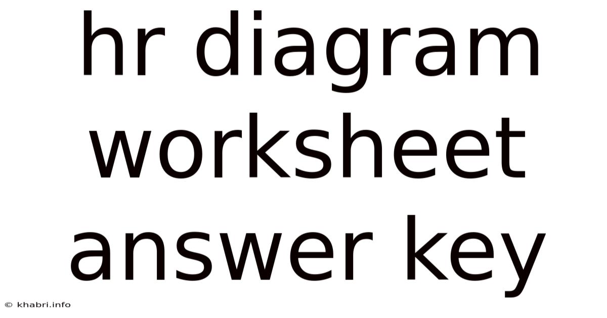 Hr Diagram Worksheet Answer Key