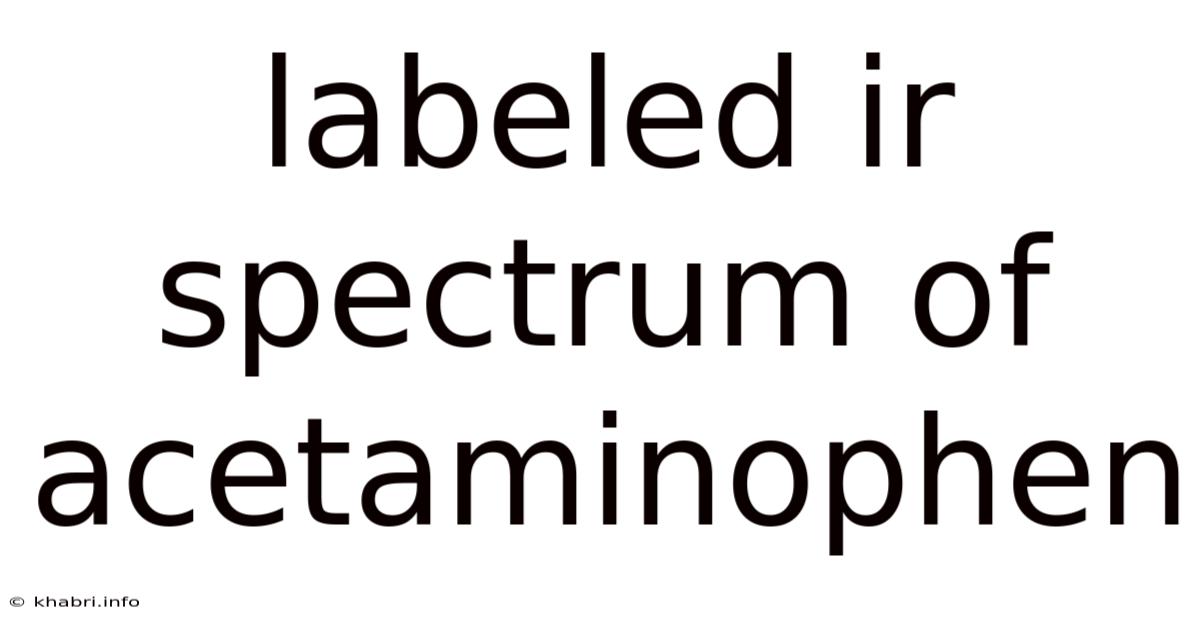 Labeled Ir Spectrum Of Acetaminophen