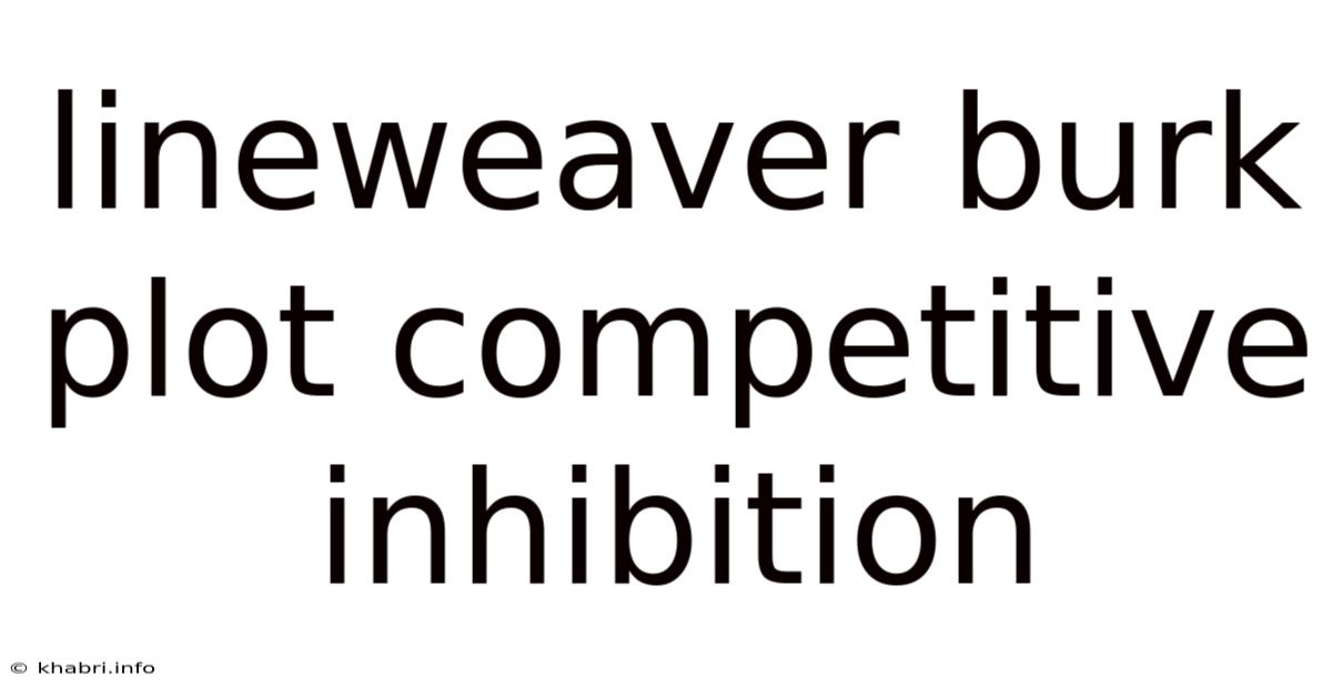 Lineweaver Burk Plot Competitive Inhibition