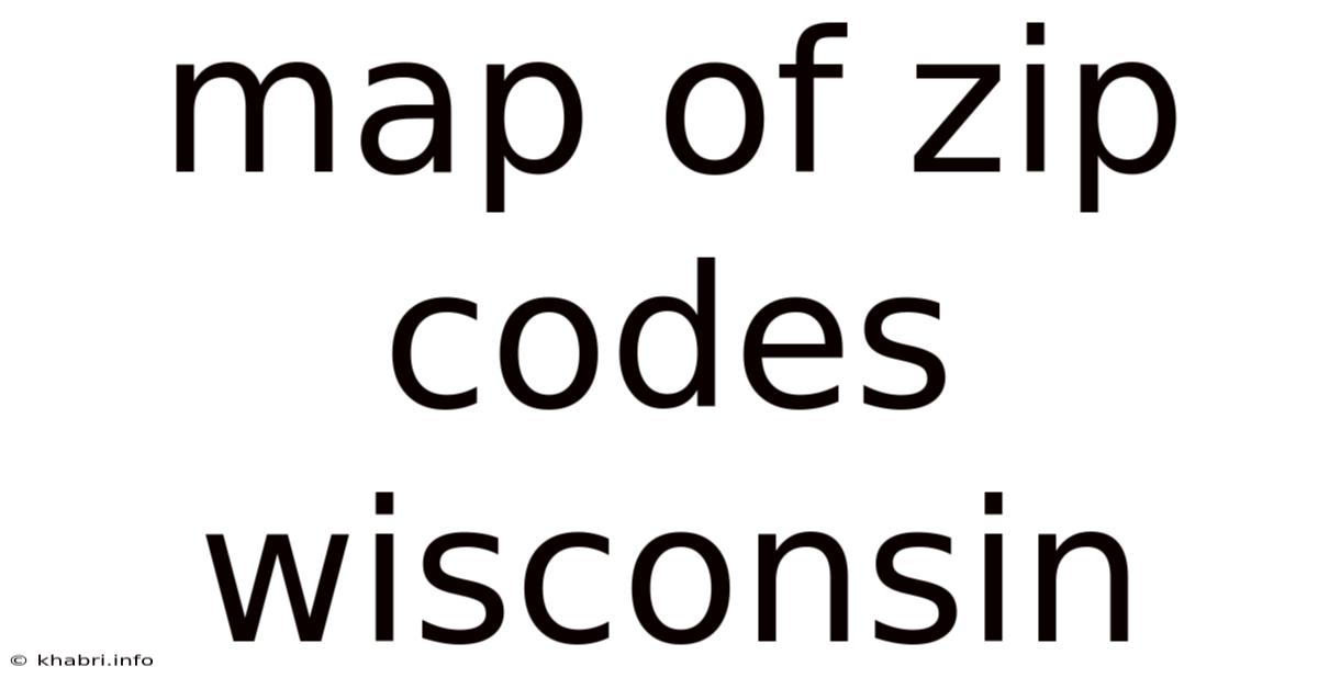 Map Of Zip Codes Wisconsin