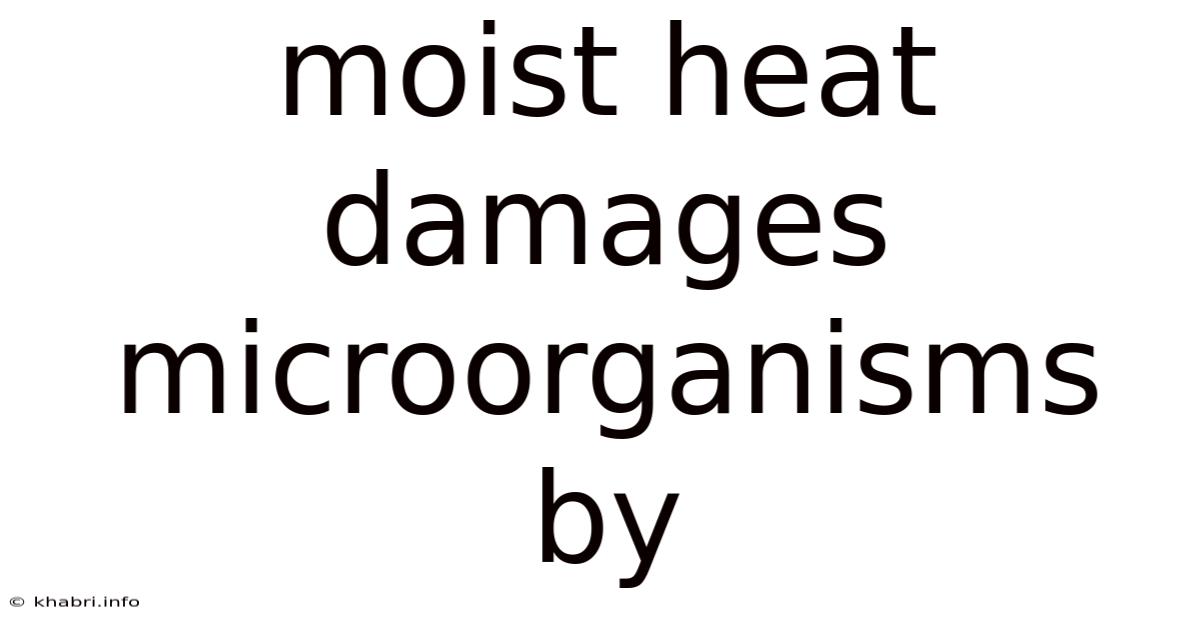 Moist Heat Damages Microorganisms By