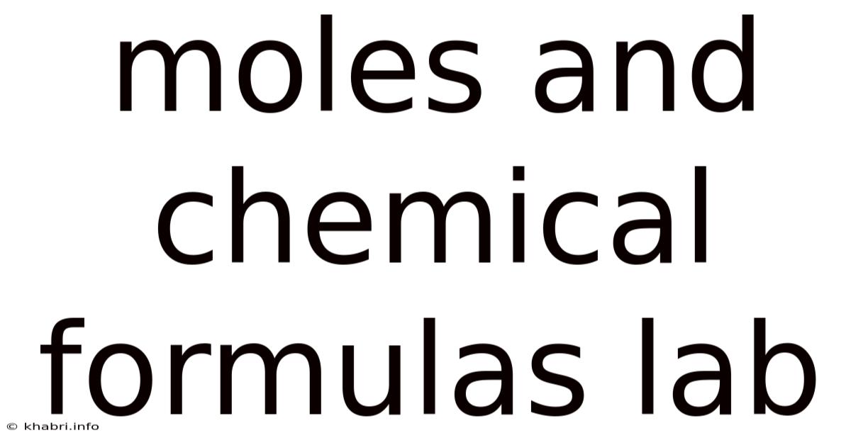 Moles And Chemical Formulas Lab
