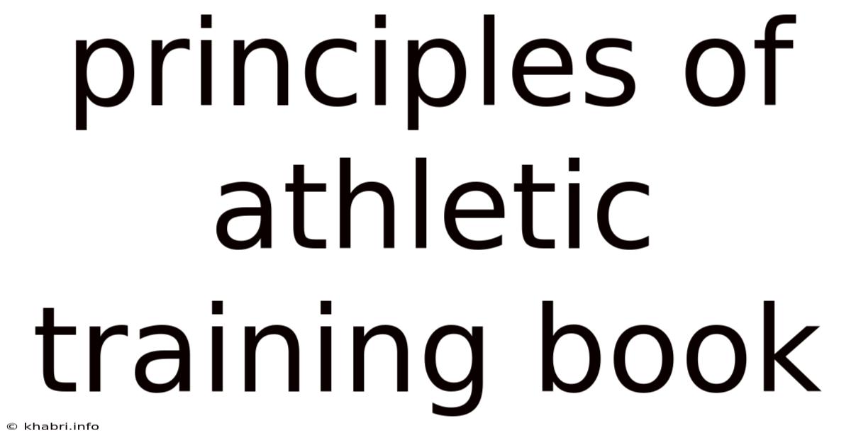 Principles Of Athletic Training Book