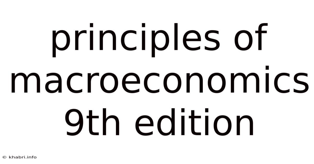 Principles Of Macroeconomics 9th Edition