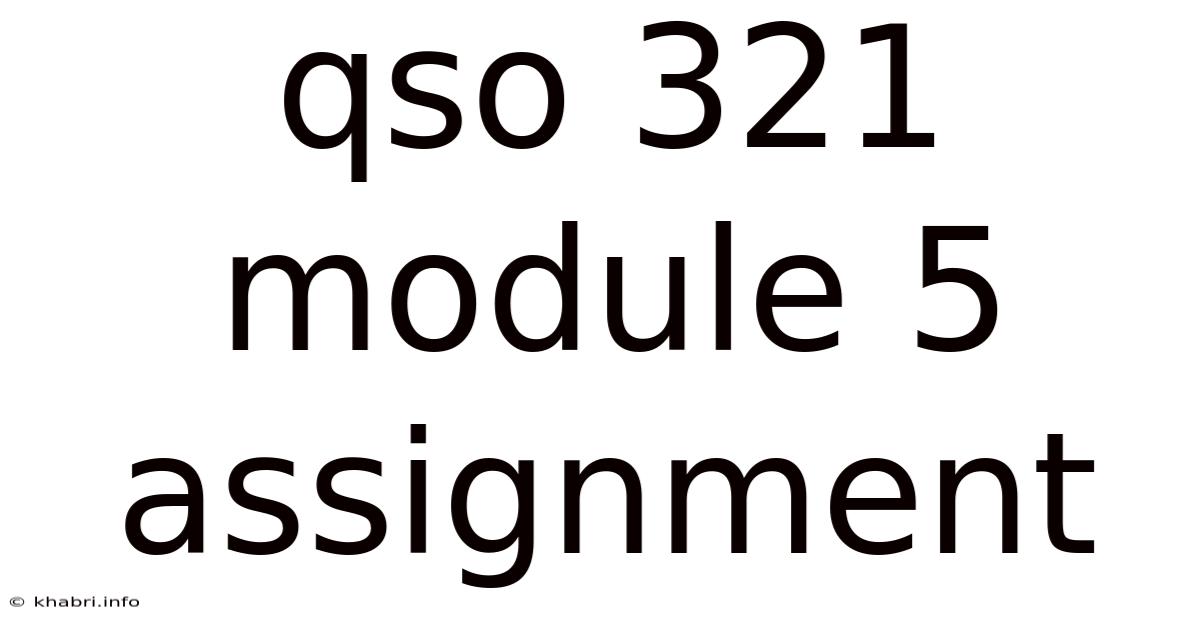 Qso 321 Module 5 Assignment