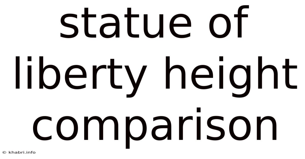 Statue Of Liberty Height Comparison