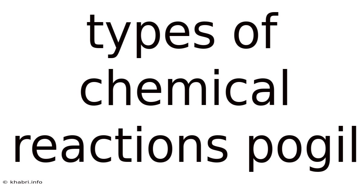 Types Of Chemical Reactions Pogil