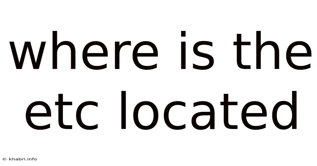 Where Is The Etc Located