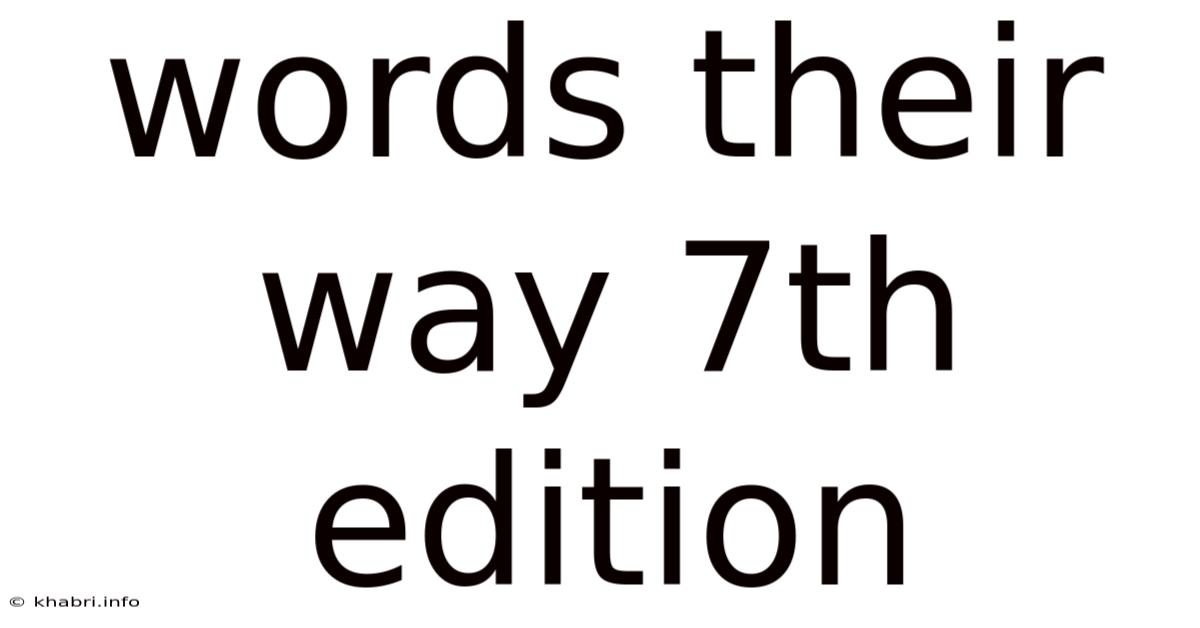 Words Their Way 7th Edition
